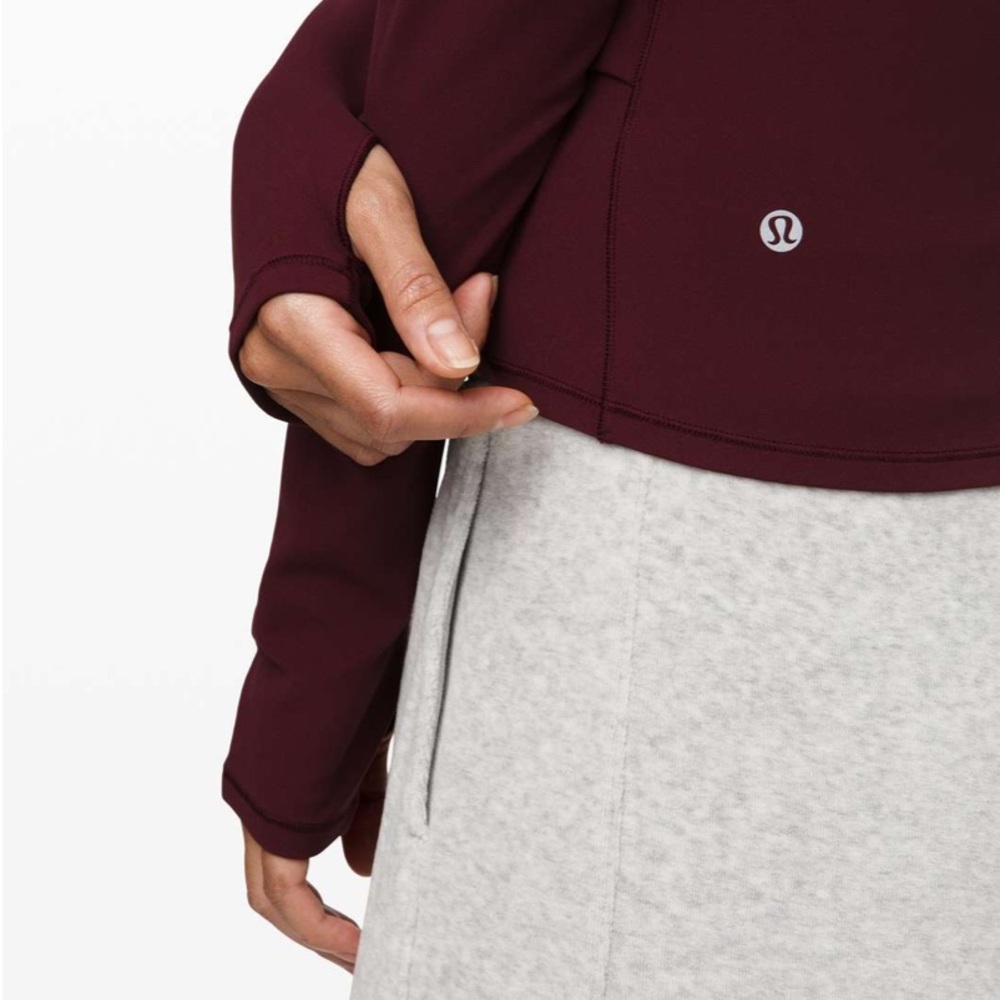 Lululemon Melodic Movement High Neck Crossover Long Sleeve in Garnet - Picture 4 of 14